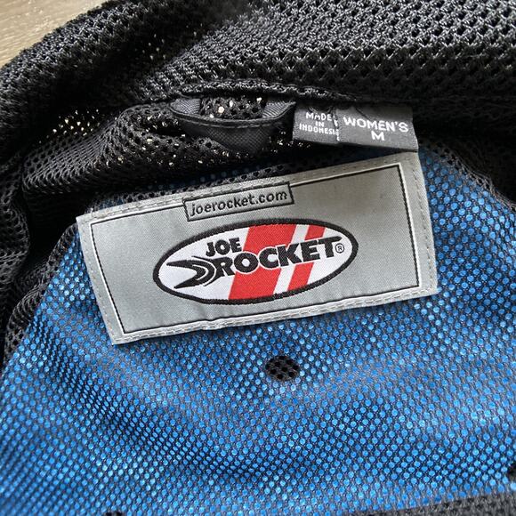 Joe Rocket Mesh Armored Motorcycle Jacket & Raincoat Liner Women Sz M Black - Picture 3 of 15